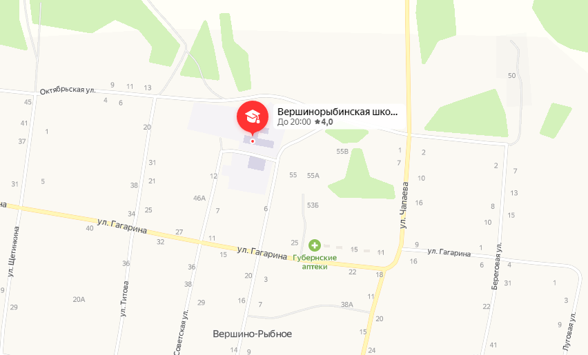 Месторасположения школы